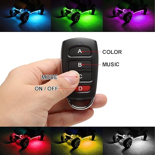 Miniatura 3 de Roykaw Tira de luz LED para carrito de golf, iluminación de neón para debajo de la carrocería, estándar de millones de colores, LED para EZGO/Club