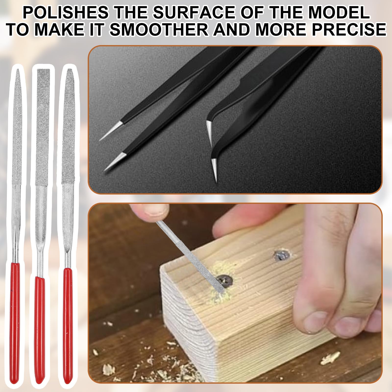 Outils de Modélisme 24 Pièces Kit Maquette Modelisme, Modèle Outils Kit, Kit Maquette Construction Modèle de Base Réparation et Fixation pour Bâtiments Voitures Avions Modélisme