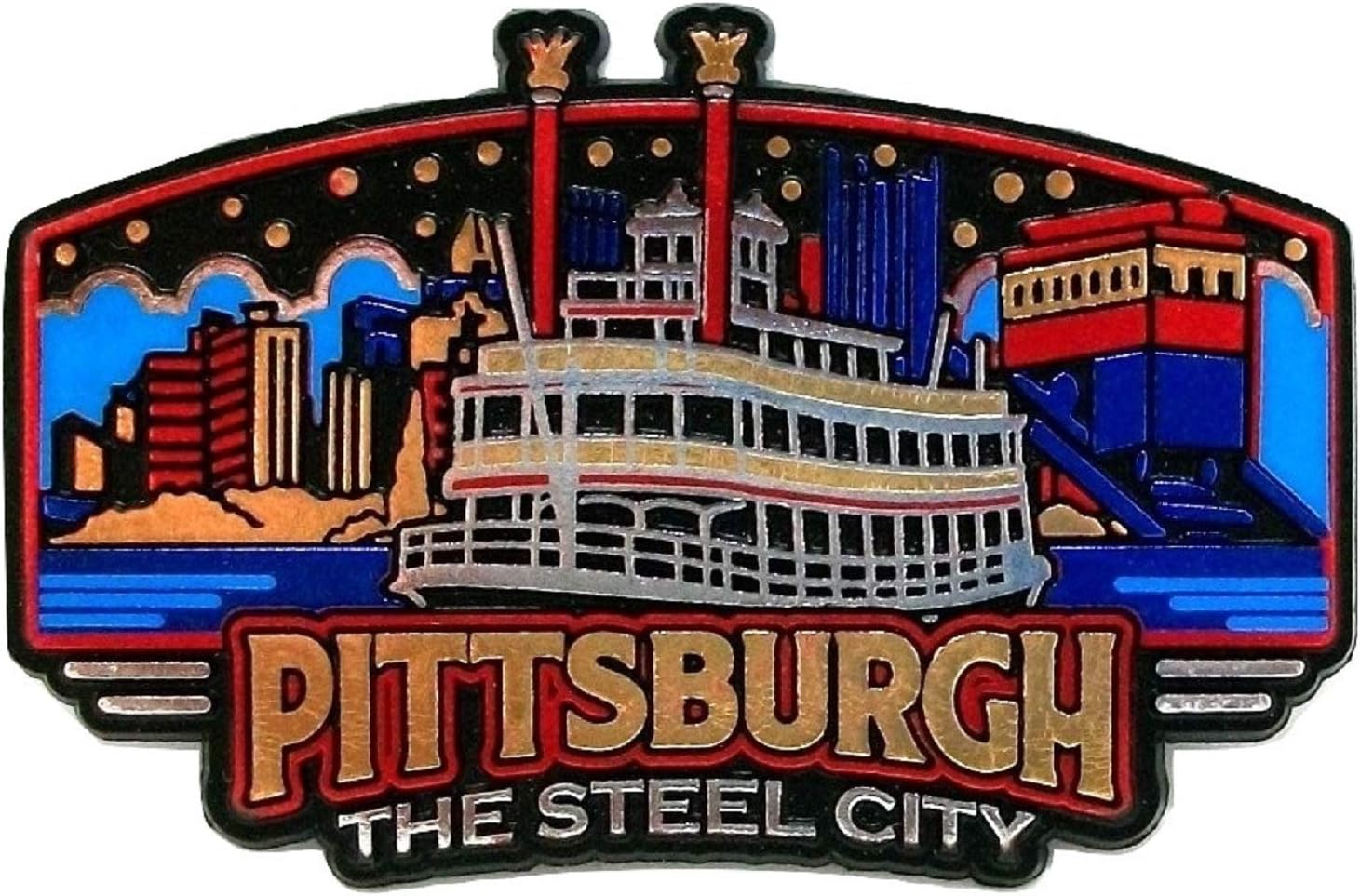 Pittsburgh Pennsylvania Skyline Fridge Home & Kitchen