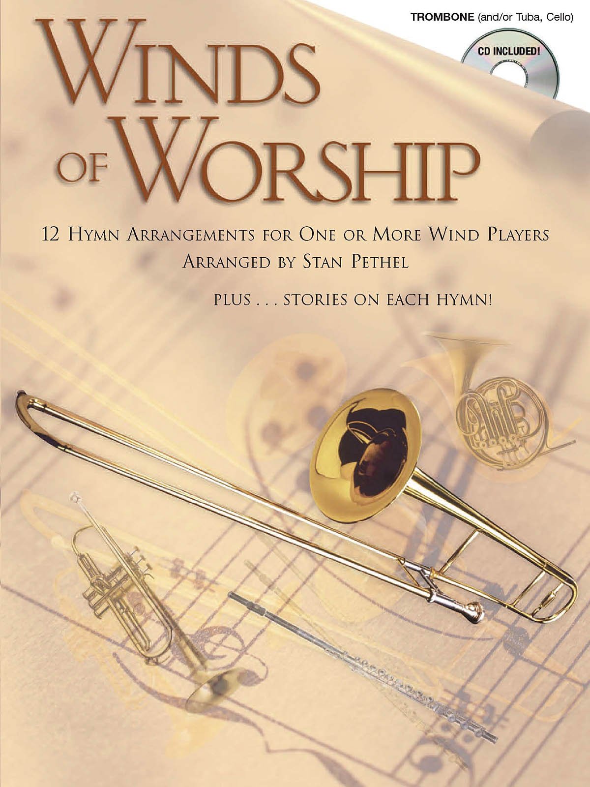 Partitions Trombone Winds of Worship avec 12 cantiques pour souffleurs