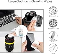 Vista 2 de Toallitas para monitor, toallitas prehumedecidas para pantalla de computadora para electrónica, toallitas de limpieza de monitor de computadora