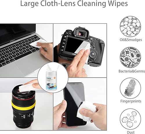 Miniatura 2 de Toallitas para monitor, toallitas prehumedecidas para pantalla de computadora para electrónica, toallitas de limpieza de monitor de computadora para