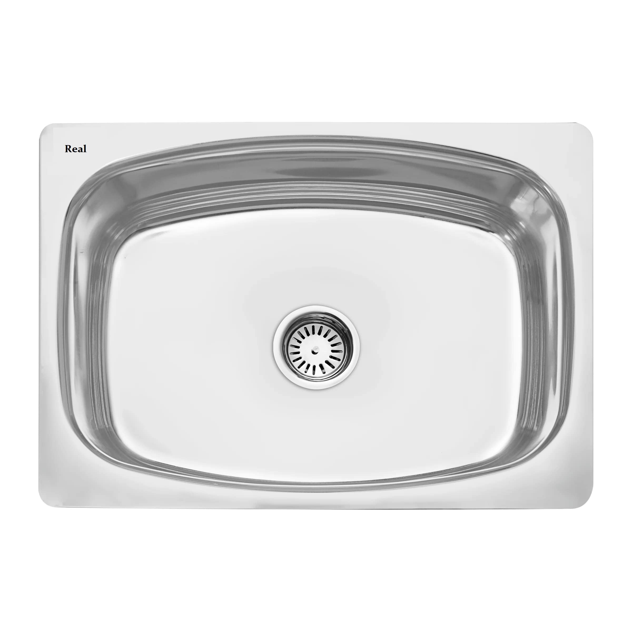 real stainless steel kitchen sink single bowl 24''x18''x9''