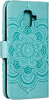 Vista 27 de LEECOCO for Samsung A6 2018 Case Mandala Embossing Luxury PU Leather Flip Notebook Wallet Bookstyle Magnetic Stand Card Slot Folio Bumper Protection