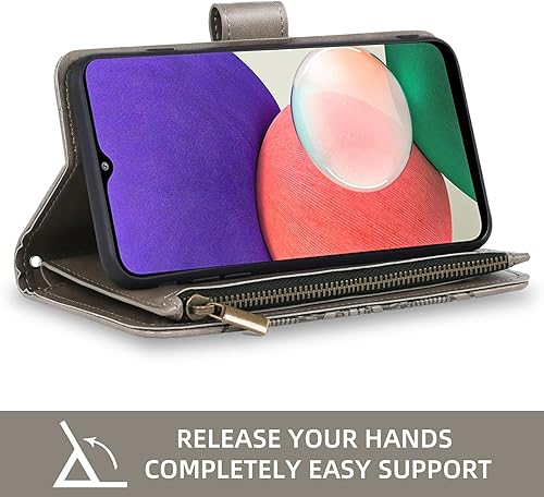 Miniatura 4 de Asuwish Funda de teléfono para Samsung Galaxy A22 5GBoost Mobile Celero 5G con protector de pantalla de vidrio templado y soporte de tarjeta de