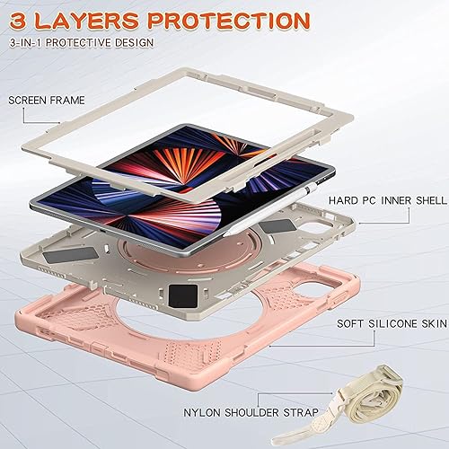 Vista 205 de Funda para iPad (A16) de 11 pulgadas 2025, Aslo para iPad 10 de 10.9 pulgadas 2022, funda resistente a prueba de golpes, soporte giratorio, soporte