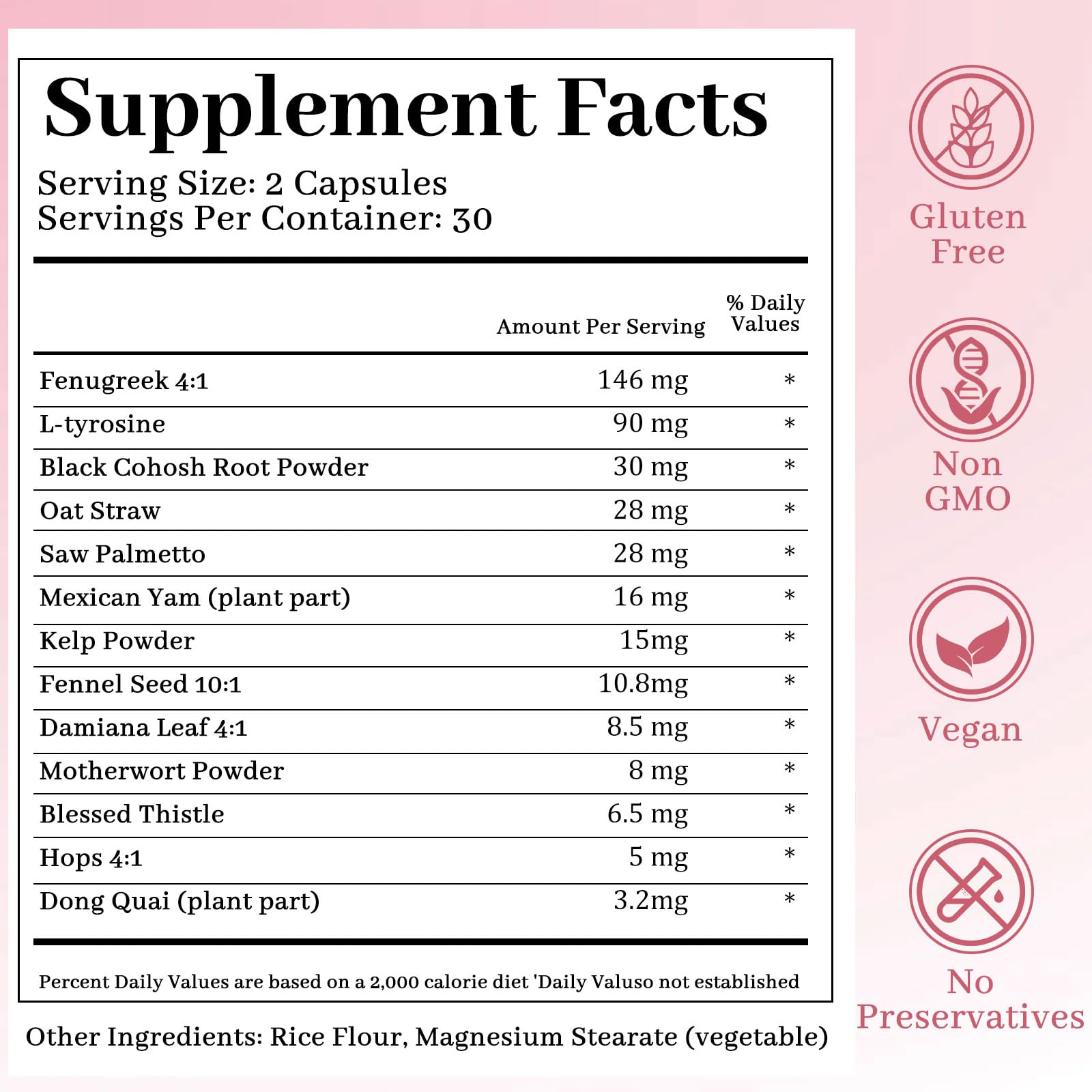 True Fem Capsules, Feminine Probiotics Vitamin Capsulas for Women 60 Count