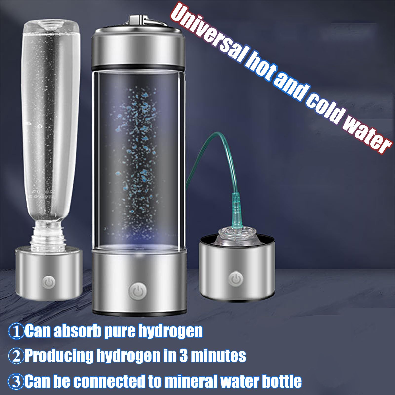 Amazon.com: NJDQFA Hydrogen Water Bottle Glass Rechargeable