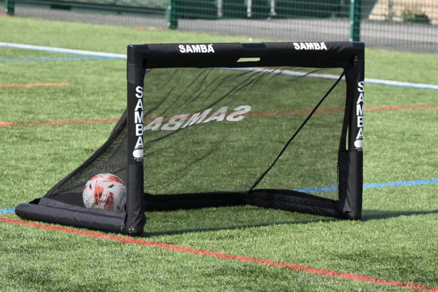 Samba Folding 3v3 Football Goal 4ft x 2.5ft - Black