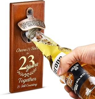 23rd Wedding Keepsake for Him, 23 Years Marriage Gift for Husband, Wax Anniversary Present for Men Couple