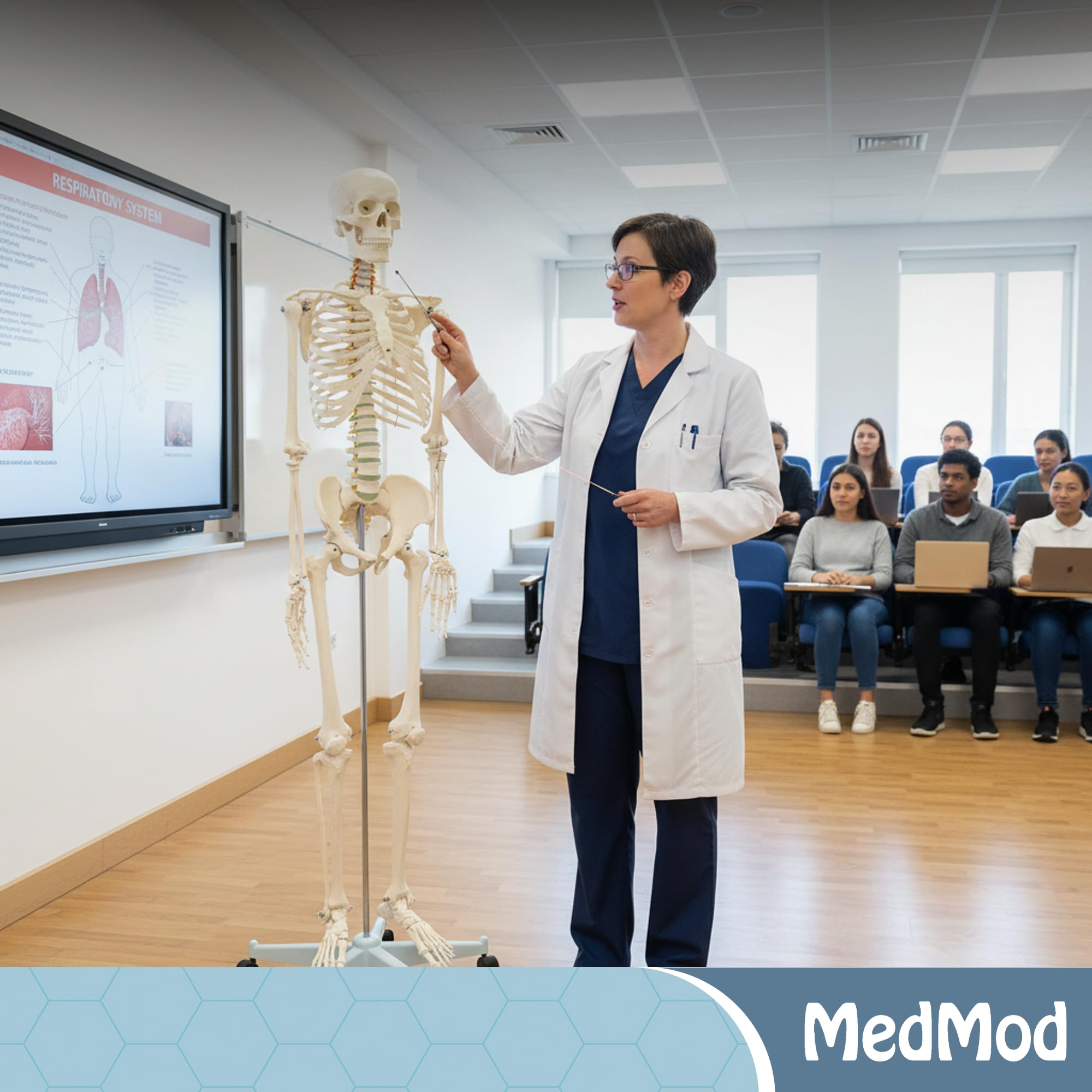 Anatomie Skelett 175 cm, menschliches Skelett aus PVC mit beweglichem Kiefer und abnehmbaren Teilen, für Schule, Studium und Anatomie-Training, inkl. Rollständer