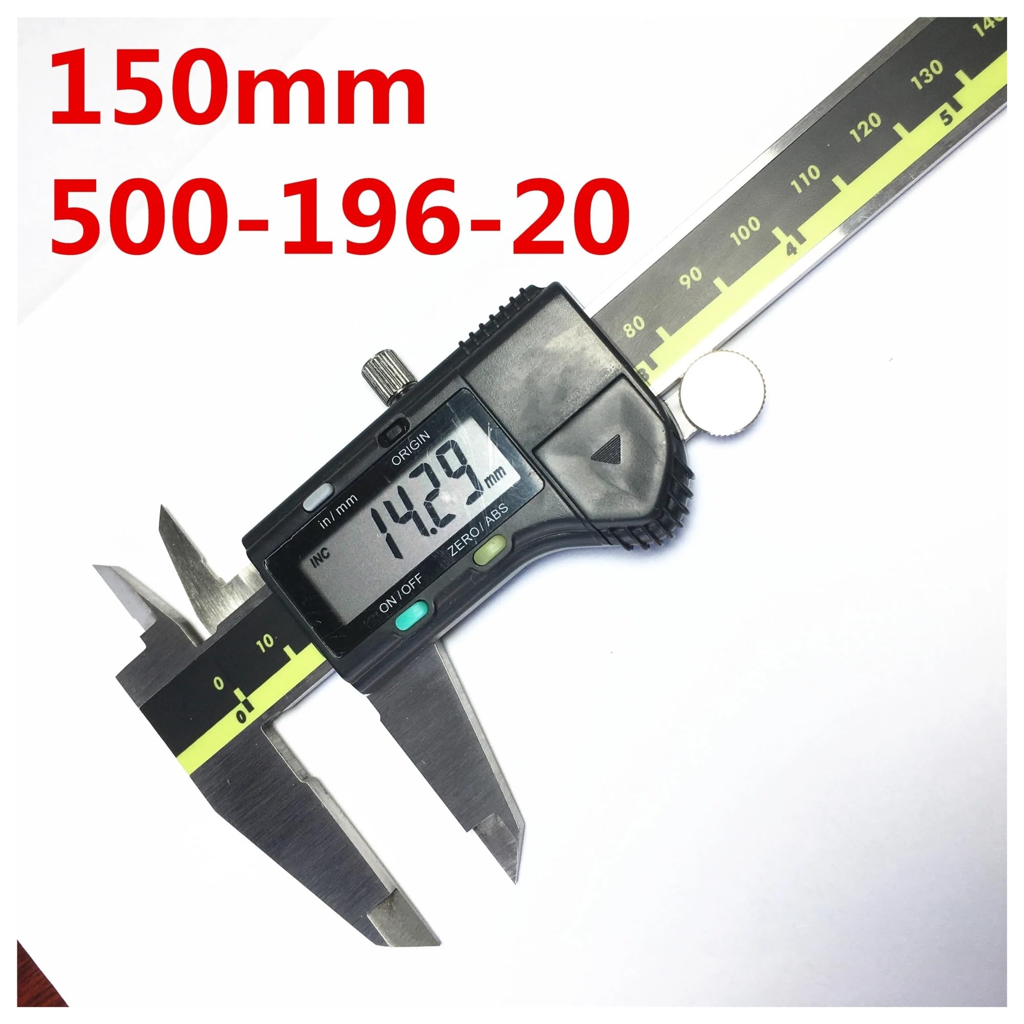 Suwmiarka cyfrowa 500-196-20 suwmiarka z noniuszem 6 cali 0-150 mm LCD elektroniczny pomiar narzędzie ze stali nierdzewnej (150 mm 500-196-20)