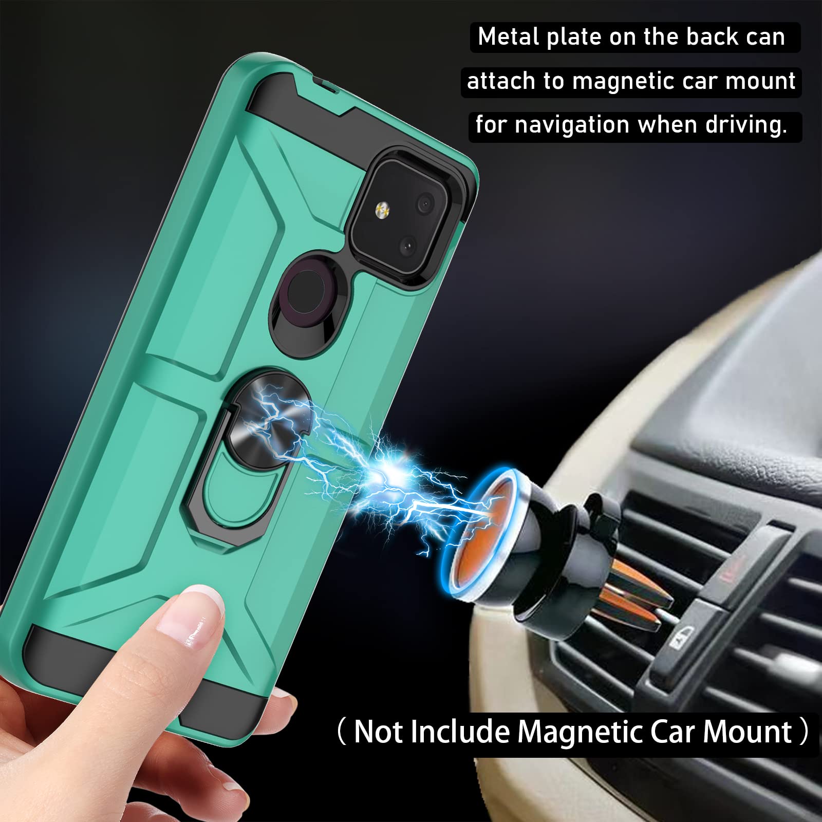 Aazon.co: Annyall For T-obile Revvl V Plus 5G Case With Built In Screen Protector, Full Body - Foto 8