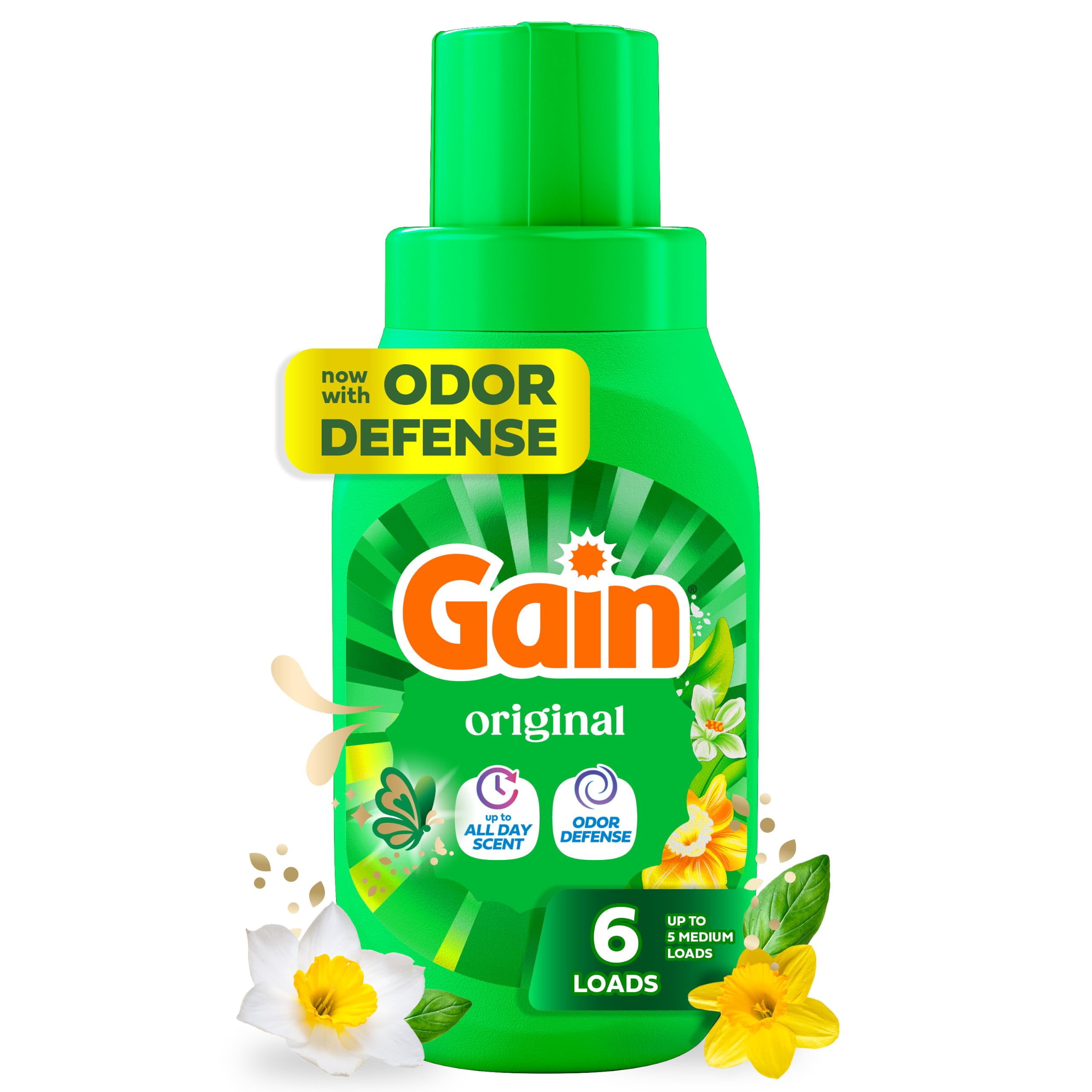 Gain Liquid Laundry Detergent, Original Scent, 10 fl oz, 6 Loads, Freshness + Odor Fighting