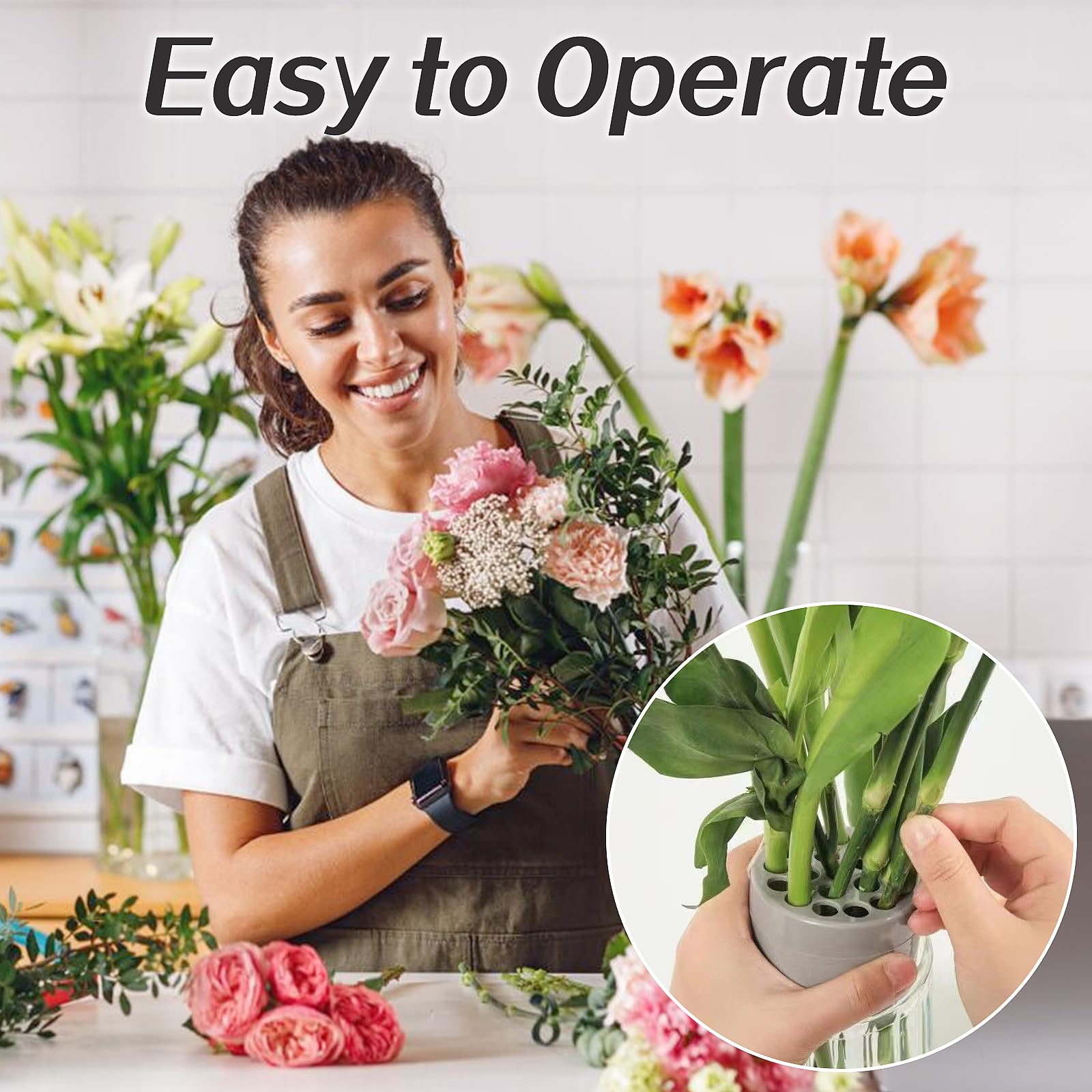 6 Stück Hanataba Blumenhalter, Blumenhalter Ikebana Drehbarer Blumenhalter Spiral Ikebana Stielhalter Wiederverwendbare Bouquet Twisters für DIY Blumenstrauß Vase