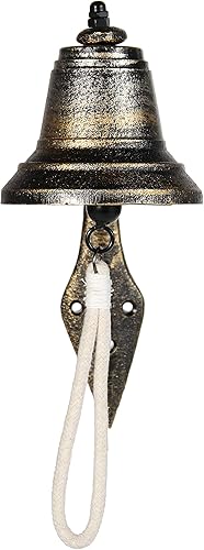 Miniatura 5 de Upstreet Campana de cena para exterior o interior, hecha de cobre rojo, campana colgante de hierro fundido para exteriores a superficies montadas en