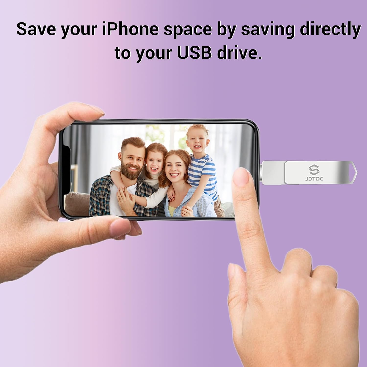 Genuine Apple MFi Certified iPhone USB Flash Drive 128GB - Real Capacity - No Fake Storage, Genuine Lightning, encrypted Auto Backup Photo Stick for iPhone iPad Photos/Videos - Avoid Fake MFi Clones!