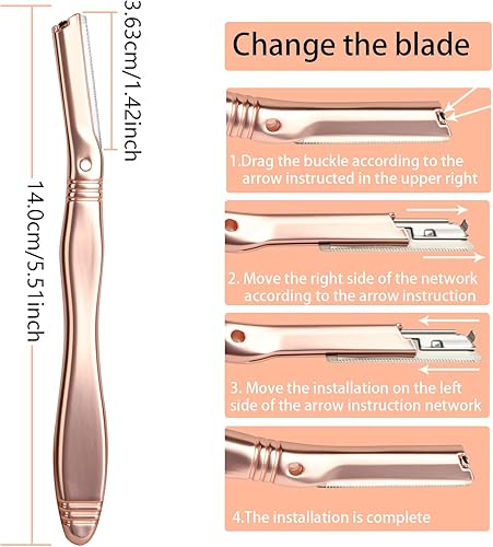 Miniatura 5 de Cuchillo de cejas, Dermaplaning Tool Metal (Masonería Plata)