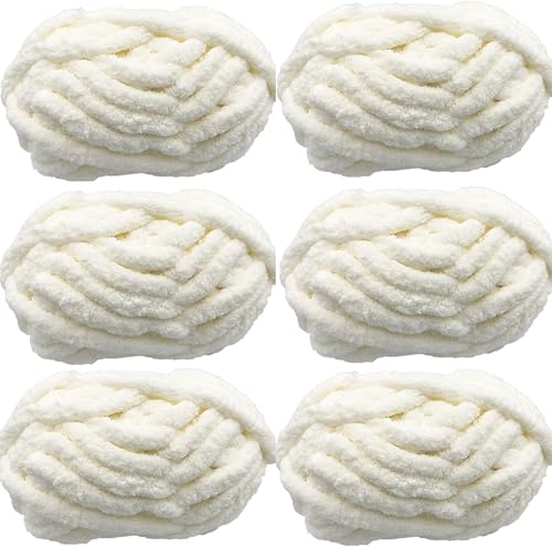 Hilo de felpilla gruesa para manta, hilo de poliéster estilo chenilla súper suave y grueso para proyectos de decoración del hogar, tejido con el