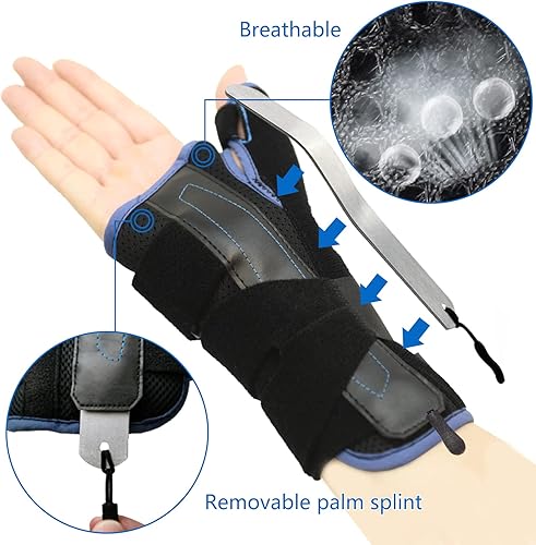 Miniatura 2 de VELPEAU Muñequera para pulgar espica soporte para tenosinovitis de De Quervain, síndrome del túnel carpiano, estabilizador para artritis,