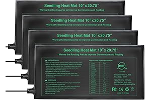 MET Certified Seedling Heat Mat 4-Pack for Enhanced Plant Growth