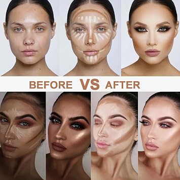 2-In-1 Contour Stick & Highlighter Makeup Stick - Smooth Cream Contour Bronzer Stick For Defining Sculpting Face - Waterproof Long-Lasting Multiuse Makeup stick For Medium Skin Tone