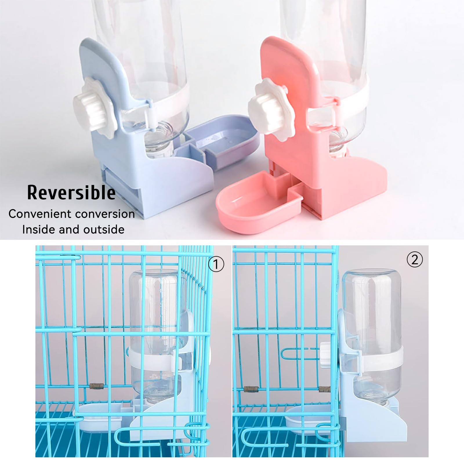 Soulong 2-in-1 Haustier-Trinkflasche & Futterspender – Höhenverstellbar, 500 Ml, Für Hunde, Katzen, Kaninchen