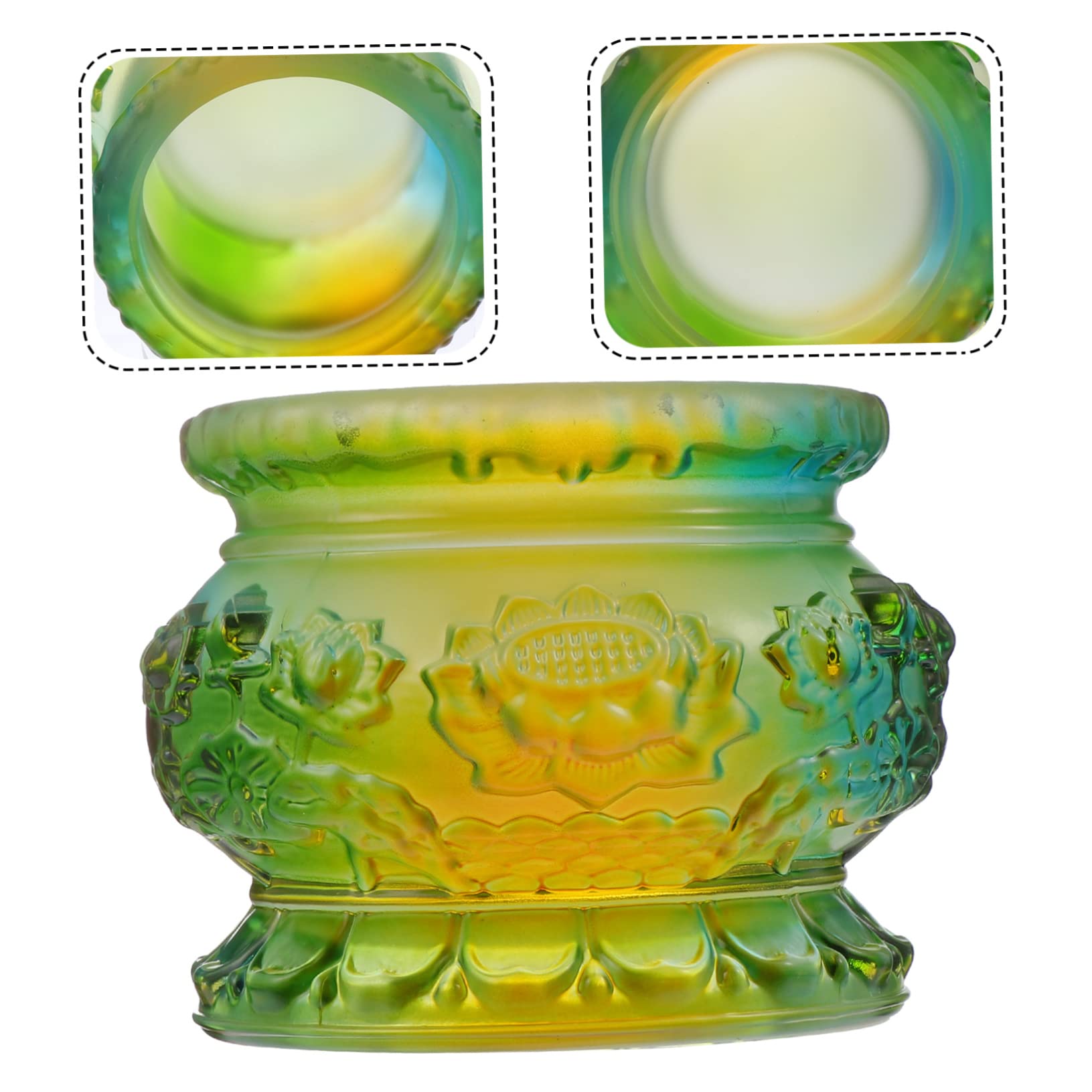 Lotus Räucherstäbchenhalter aus Glas, 1 Stück, Fein Verarbeitet | Hitzebeständig, Kreative Form mit Abgerundeten Kanten, Elegant, für Büro und Zuhause