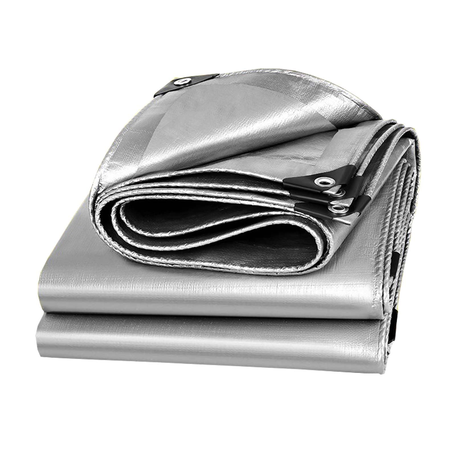 SRHIMEOS 3.5x3.5 Telone Occhiellato Impermeabile Plastica, Telo Impermeabile con Occhielli, Telone PVC Rinforzato, Teloni Impermeabili per Giardino, Gazebo, Campeggio, Mobili, Capanni
