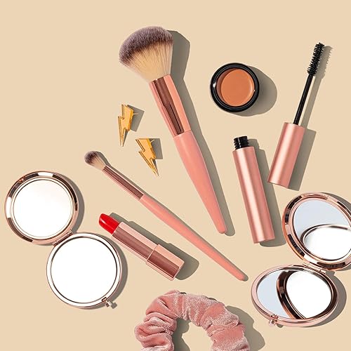 Miniatura 5 de ZOORON Regalos divertidos para mujeres I 'Not a Day Over Fabulous' espejo compacto de oro rosa I divertidas ideas de regalos para mujeres para