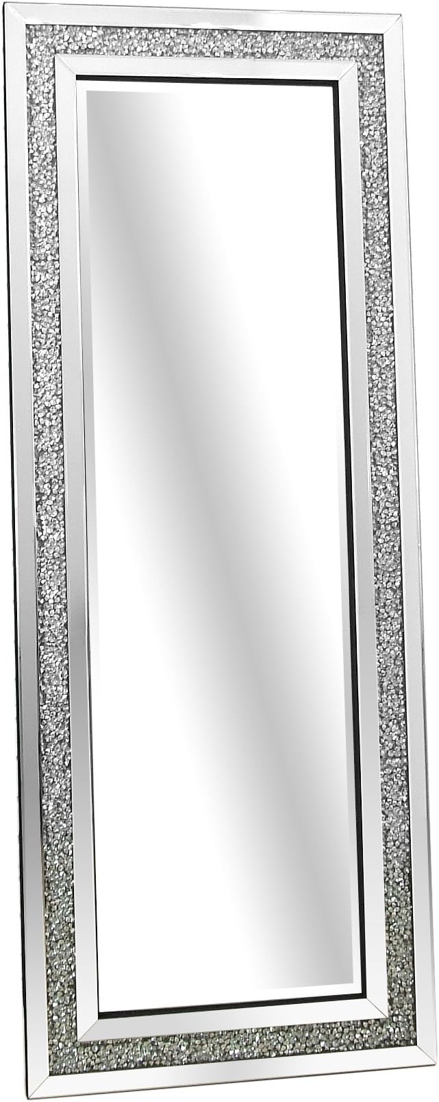 Barcelona Trading Gatsby Crystal Glass Framed Full Length Bevelled Leaner Wall Mirror 71" x 27.5"
