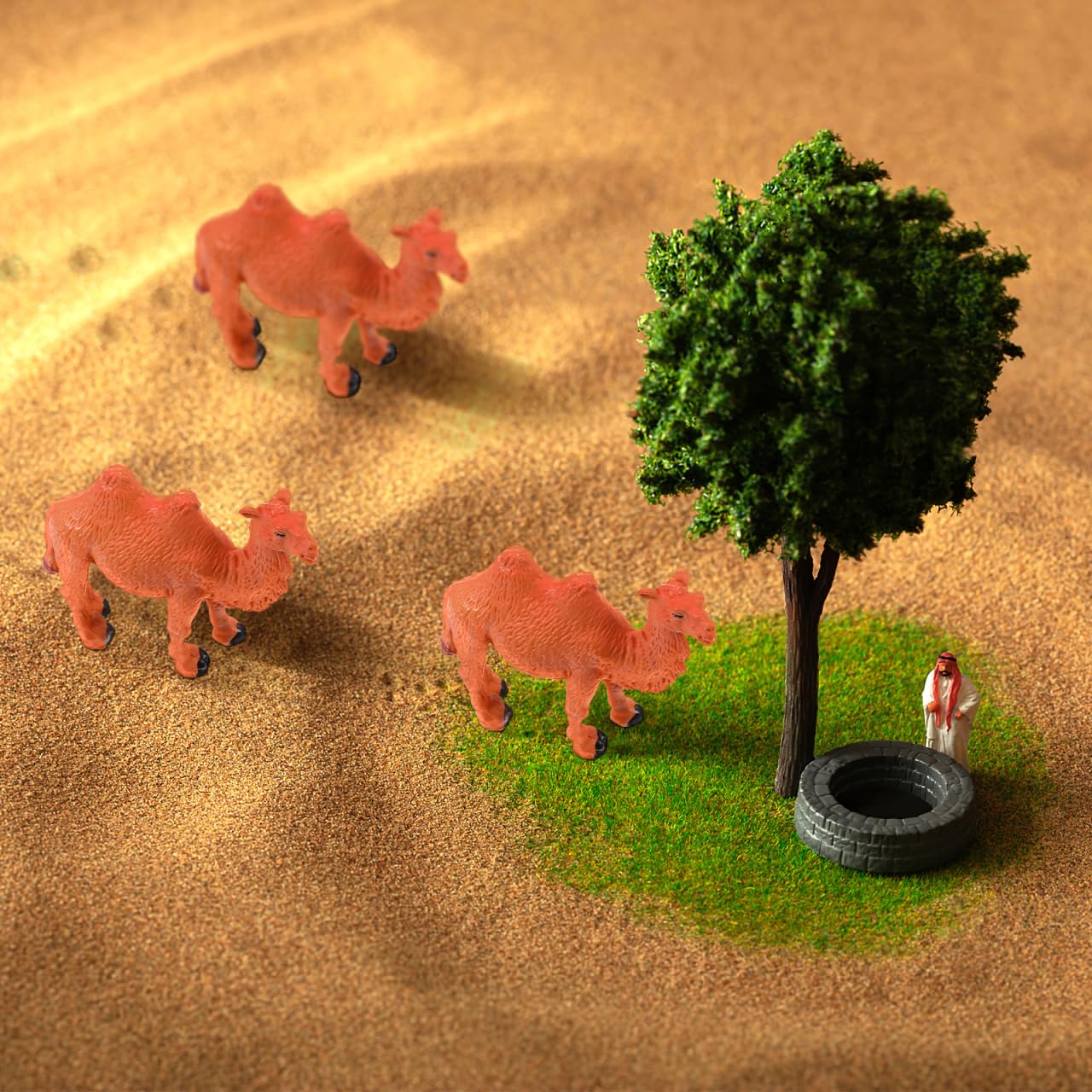 Figurine di animali dromedario batterico cammello in miniatura Modello giocattolo Action Figure Regalo di compleanno per bambini Viaggio nel deserto Display da tavolo  26