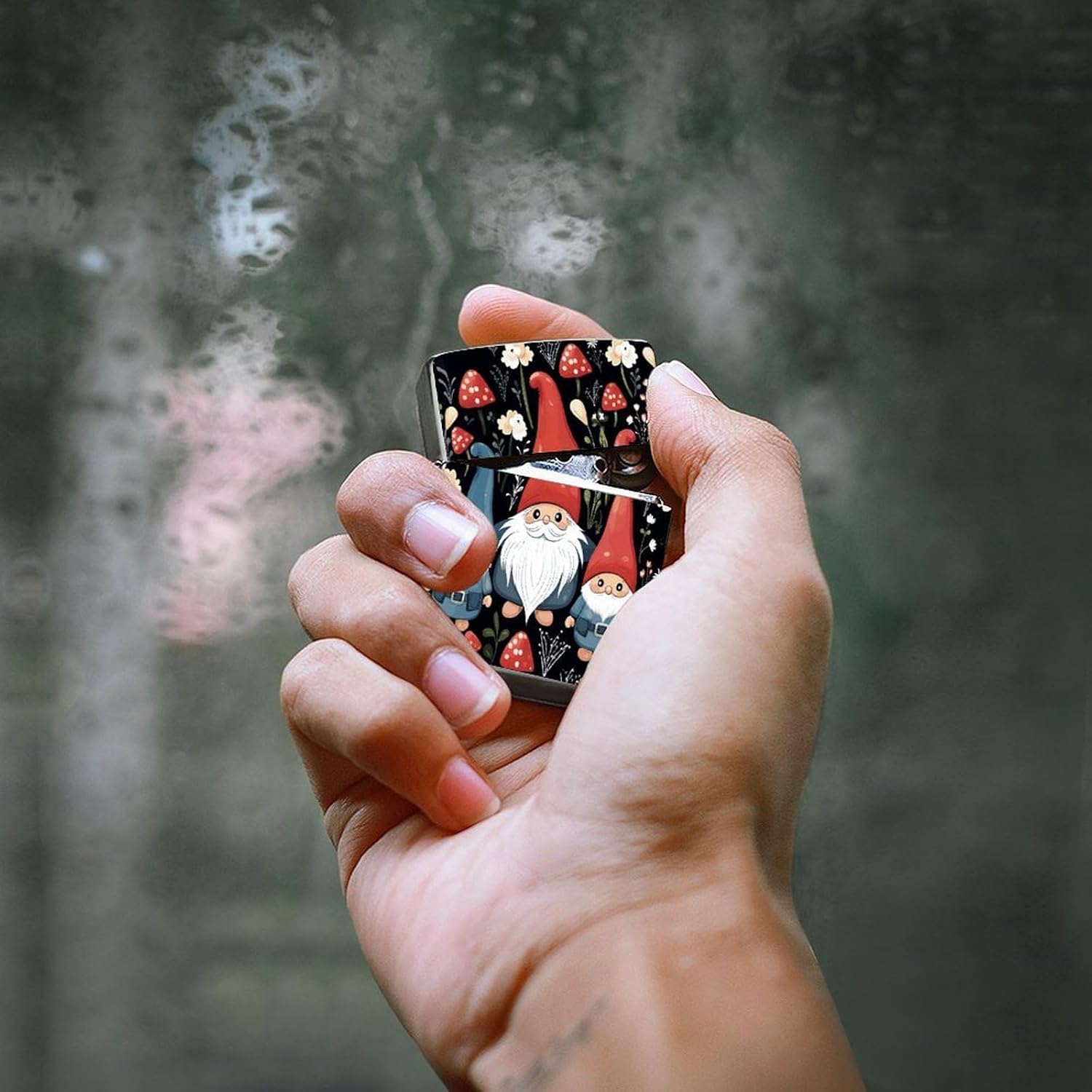 Cute Gnomes Metal Lighter Case Cover Lighter Sleeve