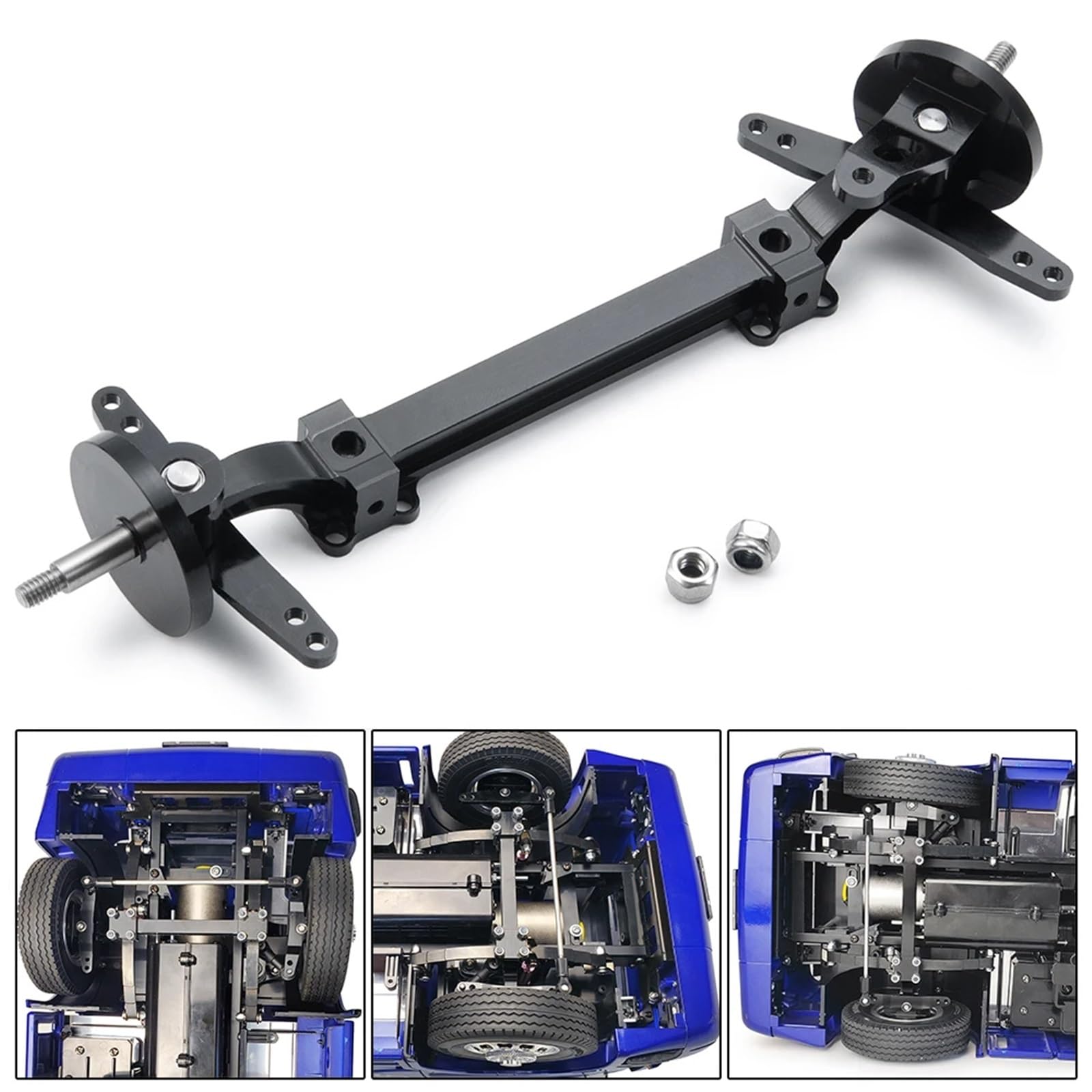 Pour Tamiya 1/14 Métal Biellette Direction D'essieu Avant Camion Tracteur RC Avec Remorque Cargo Pièces Rechange Composants