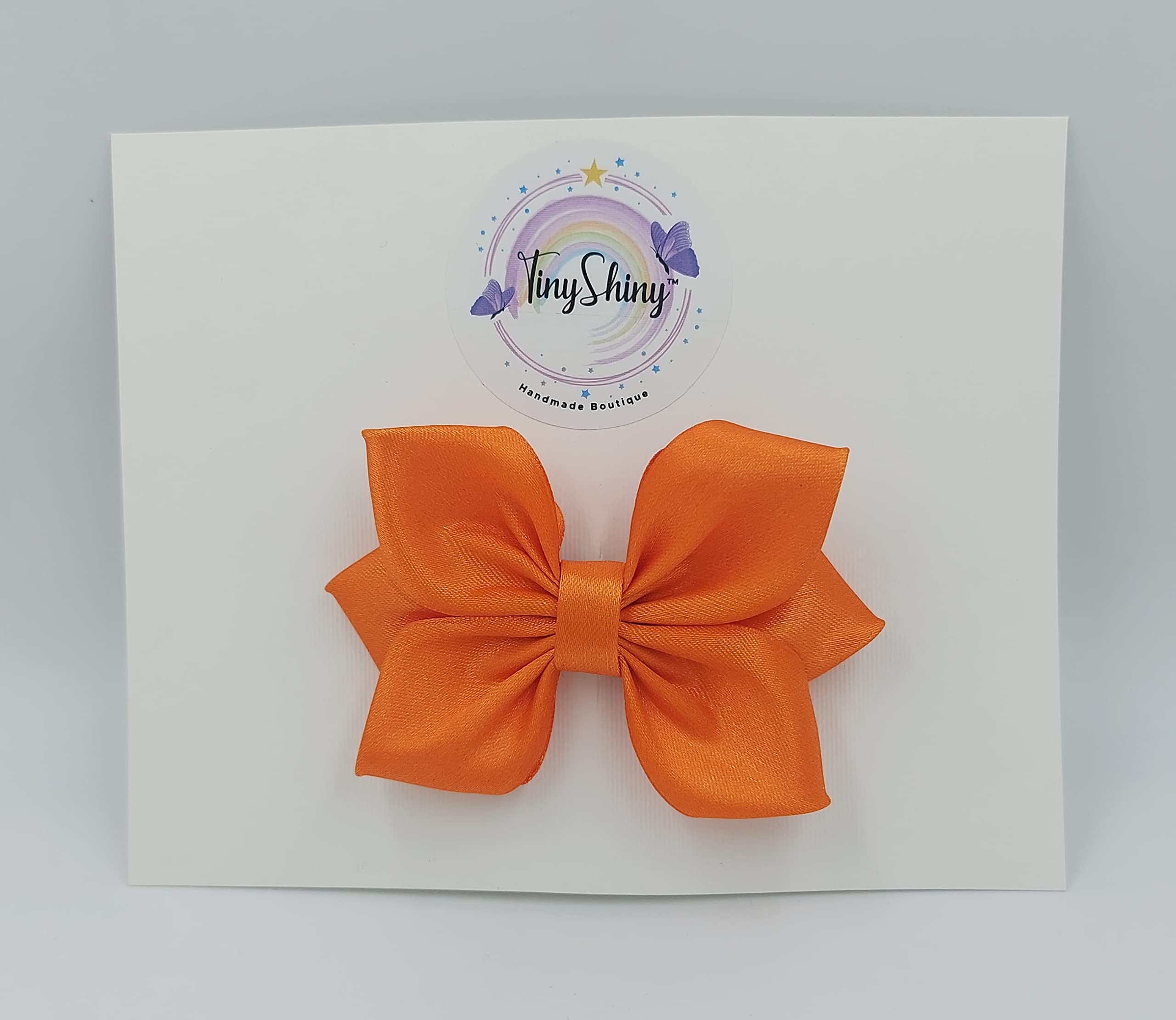 TinyShiny Satin Ribbon Bows Hair Accessory for Girls (Bright Orange, Medium) (Pack of 1) (B09Z9BSJ8W) Amazon Price History, Amazon Price Tracker