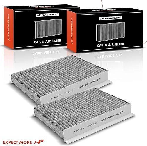 Miniatura 9 de A-Premium Filtro de aire de cabina de 2 piezas con carbón activado compatible con modelos Jeep, Dodge y Fiat - Compass 2017-2022, Renegade