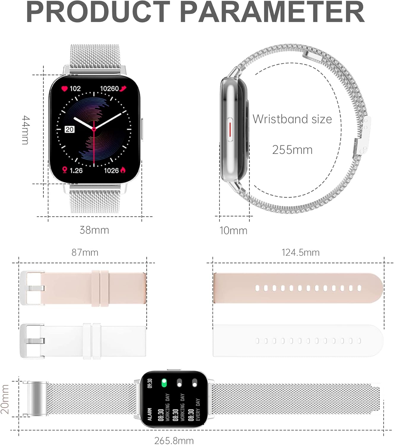 Smartwatch Donna con Chiamate e Risposta, Orologio Donna Messaggi Notifiche WhatsApp, Smart Watch con Cardiofrequenzimetro, Sonno, SpO2, Orologio Fitness Tracker con Contapassi, per Android/iOS Smartwatch Donna con Chiamate e Risposta, Orologio Donna Messaggi Notifiche WhatsApp, Smart Watch con Cardiofrequenzimetro, Sonno, SpO2, Orologio Fitness Tracker con Contapassi, per Android/iOS