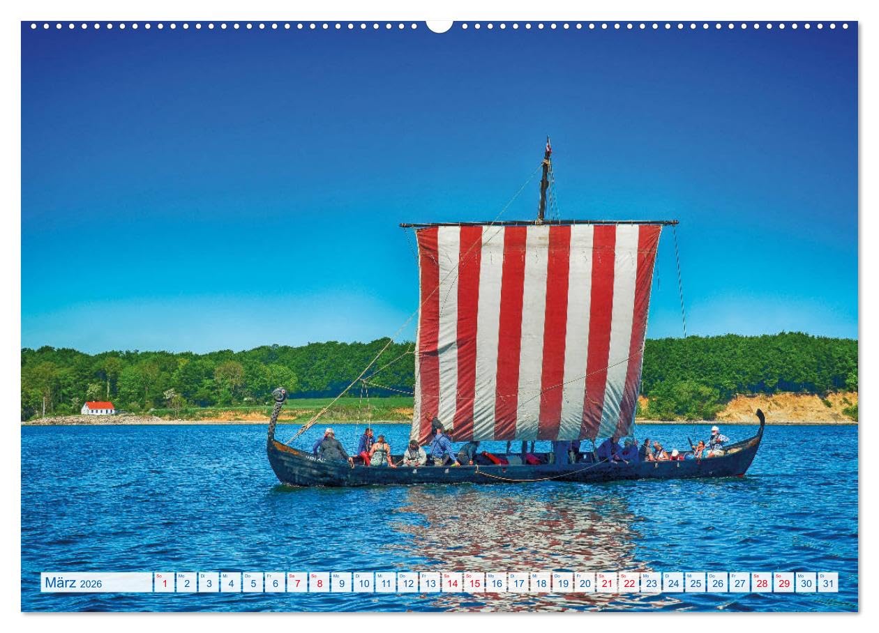 Flensburg Fjord (hochwertiger Premium Wandkalender 2026 DIN A2 quer), Kunstdruck in Hochglanz: Traumrevier, nicht nur für Segler (CALVENDO Orte)