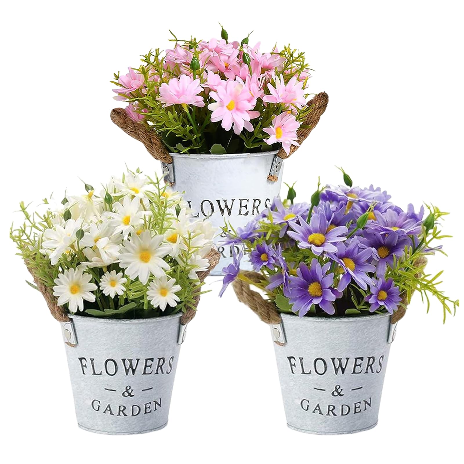 Fleurs artificielles en pot pour decorer un bureau sans entretien
