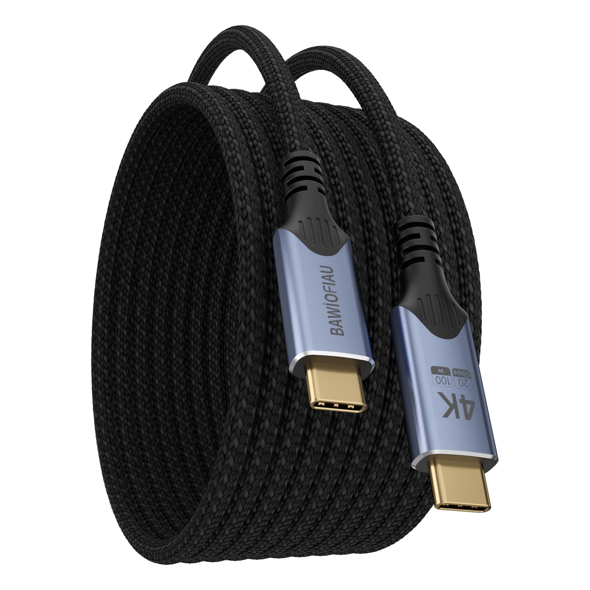 BAWIOFIAU Cavo USB Type-C 100W Ricarica Rapida 3 M ，Cavo USB C USB C 3.2 Gen2×2 20Gbps, Trasmissione Video 4K @ 60Hz Tipo C Compatibile per Thunderbolt 4/3
