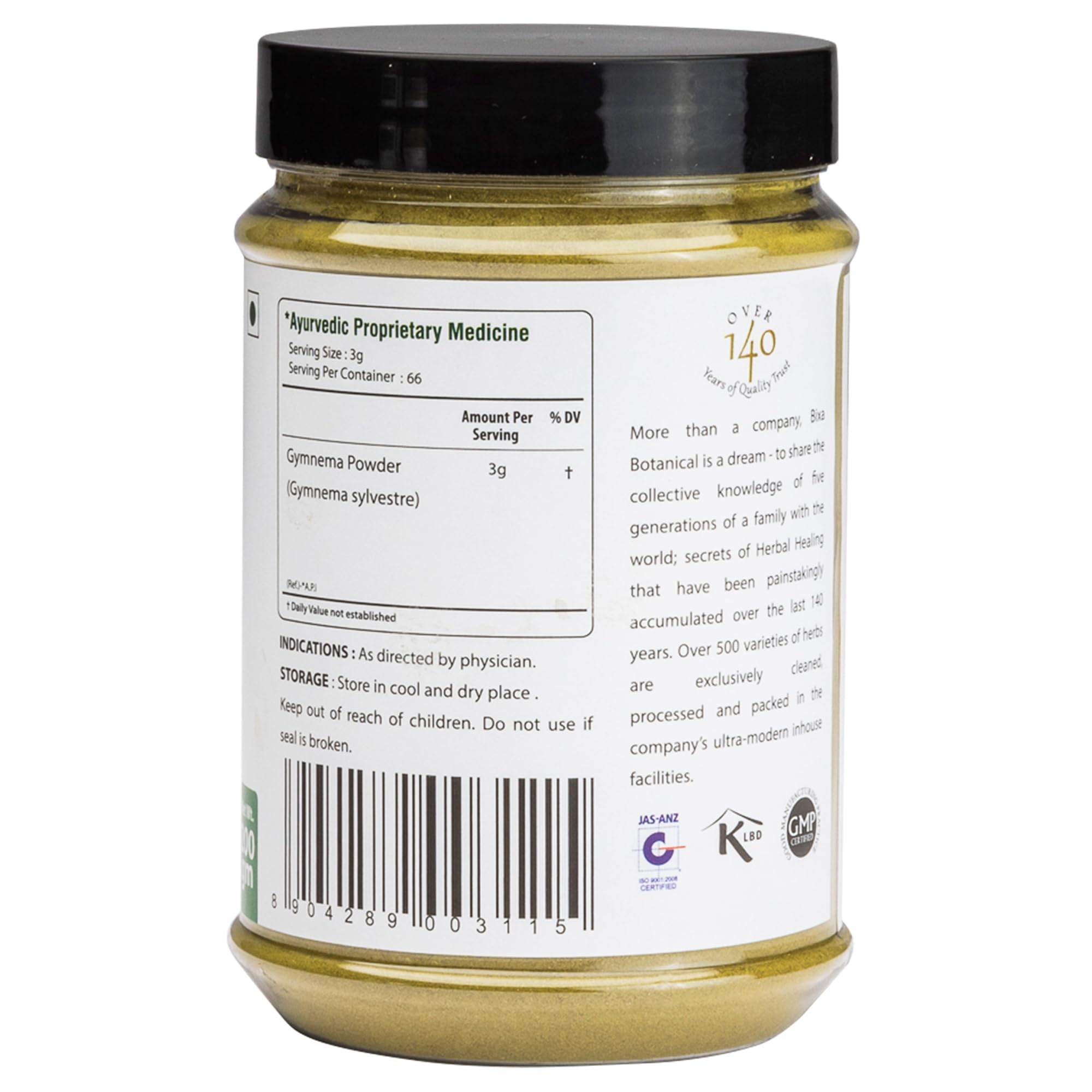 Gudmar Powder 200g (Gurmar/Gymnema Sylvestre Leaf) | Digestive Stimulant, Natural Herbal Supplement For Normal Blood Sugar Levels Bixa Botanical - Image 6 thumbnail