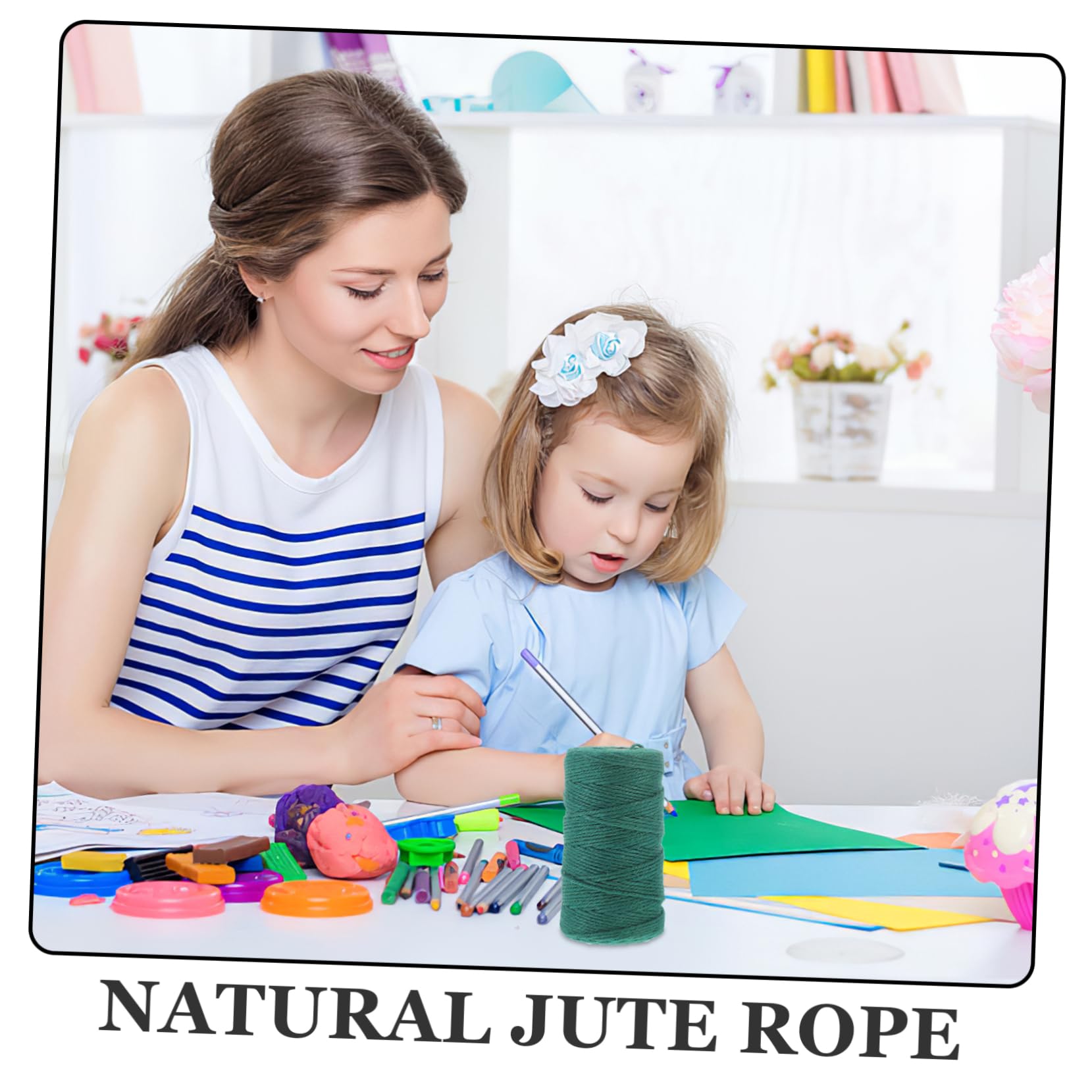SEWACC 5rouleaux Corde Jute Naturel Ficelle Tressée Pour Décoration De Jardin Diy Et Artisanat Idéale Pour Événements Et Mariages