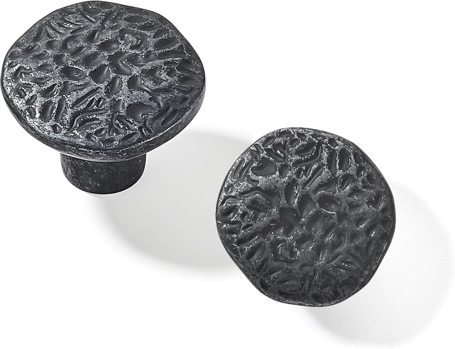 Rustic Black Iron Cabinet Knobs - 10 Pack -6