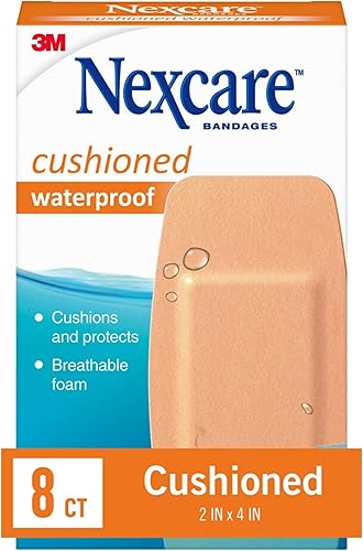 Nexcare Vendaje acolchado de espuma impermeable rodilla y codo beige 8 unidades paquete de 1 Nexcare Vendaje acolchado de espuma impermeable rodilla y codo beige 8 unidades paquete de 1