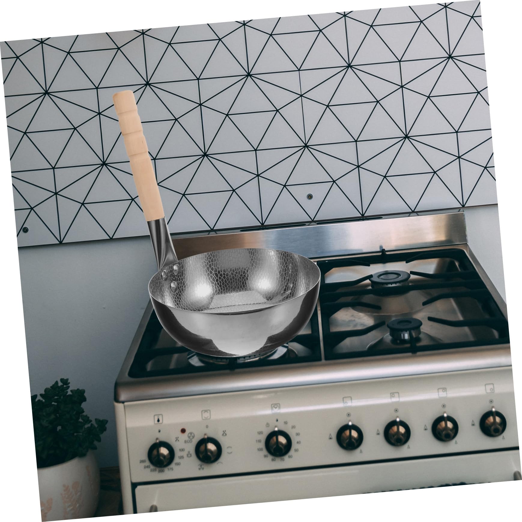 Reisnudeltopf 1, 4l aus Edelstahl mit Holzgriff, Silber