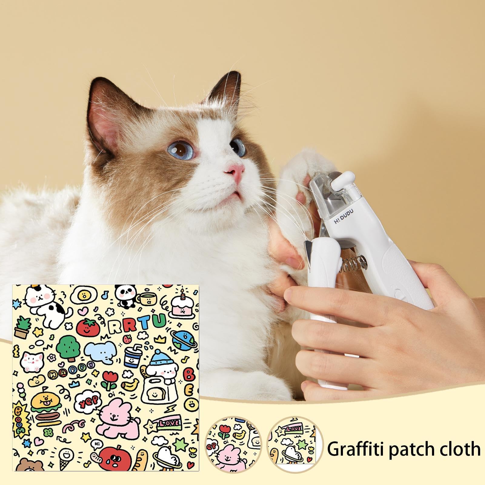 Couverture en tissu pour chat - Réglable - Anti-rayures - Feuille d'enterrement adhésive - Bains de bain pour chat - Doux - Résistant aux morsures - Pour un repos calme