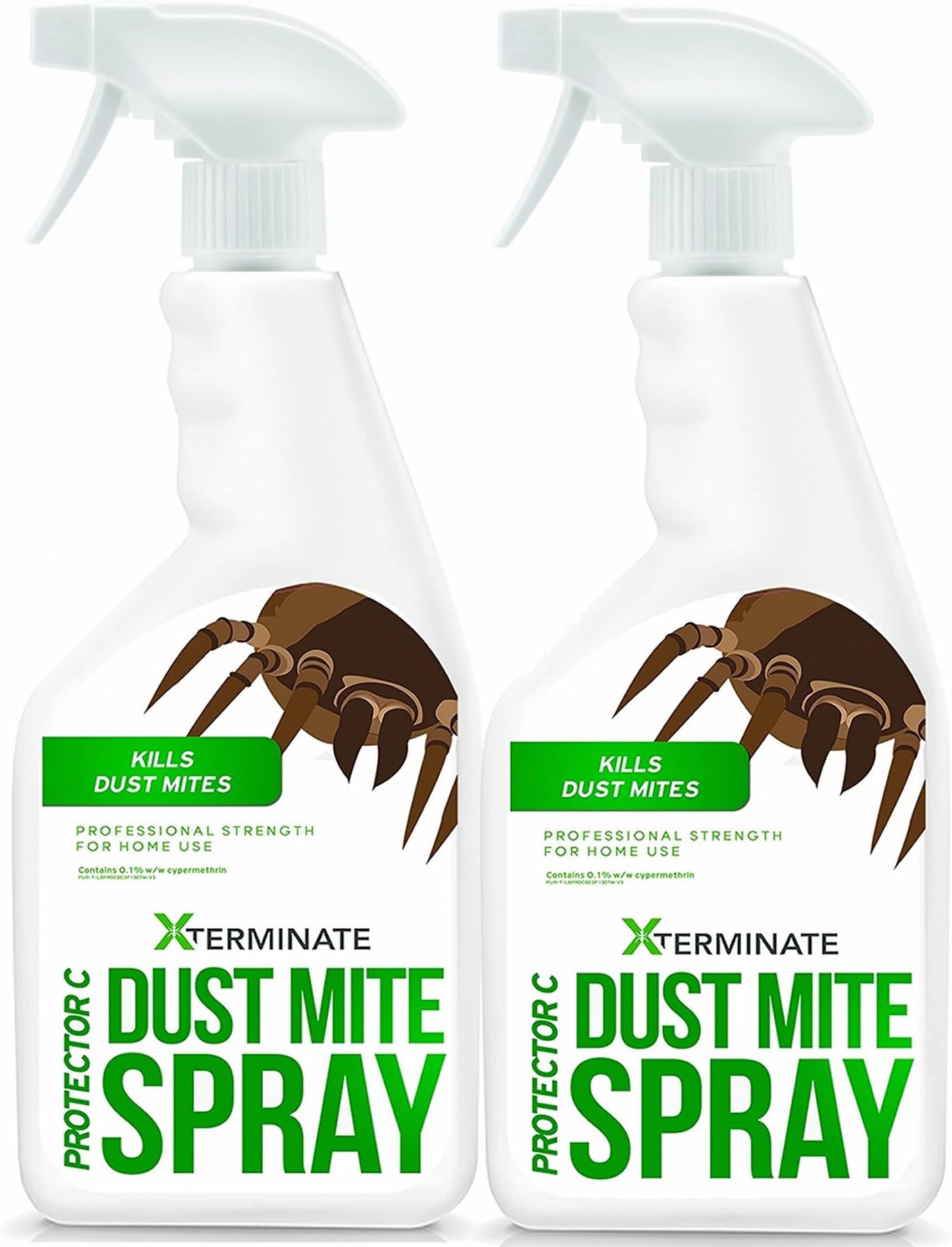 Xterminate Dust Mite Spray 2 x 1L HSE Approved and Licensed Killer Treatment Non-Staining. Ideal for Carpets, Upholstery, Bedding etc. Treats & Controls Re-infestation. Helps Prevent Allergies