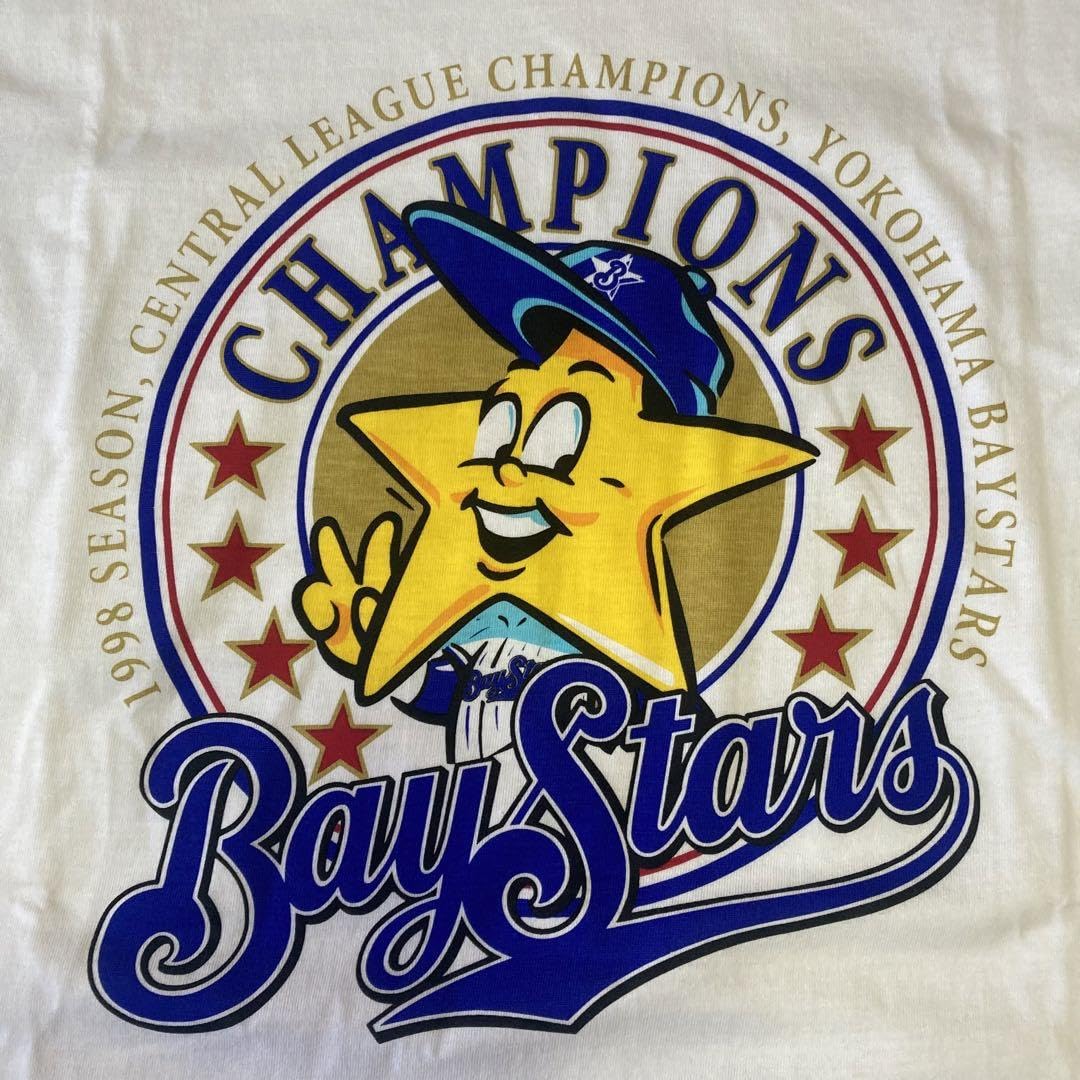 未使用　1998年　横浜ベイスターズ 優勝記念 Tシャツ　シングルステッチ 横浜ベイスターズ 98年 優勝記念Tシャツ DeNA 野球 - メルカリ