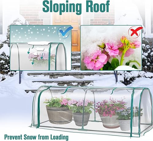 Miniatura 5 de Solution4Patio Garden - Mini invernadero de túnel portátil, Invernadero de jardín, 51 pulgadas de ancho x 23.6 pulgadas de profundidad x 19.7