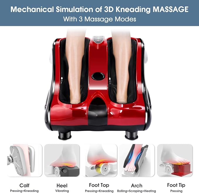 Masajeador eléctrico para pies y pantorrillas con shiatsu miniatura 4